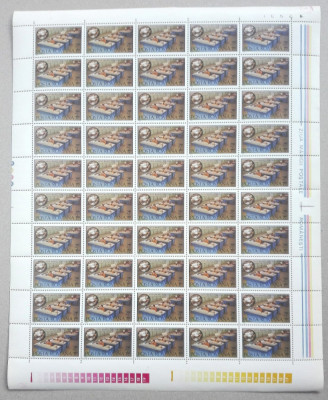 TIMBRE ROM&amp;Acirc;NIA LP996 /1979 ZIUA MARCII POSTALE ROM&amp;Acirc;NEȘTI COALĂ-50 timbre -MNH foto