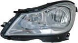 Far Mercedes Clasa C (W204) 03.2011- AL Automotive lighting partea Dreapta, tip bec H7+H7 culoare rama argintiu