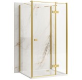 Cabina de dus Rea Atlas 100x80 Brush Gold