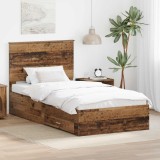 Cumpara ieftin Cadru de pat cu sertar Lemn vechi 100 x 200 cm Lemn prelucrat