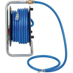 Furtun cu tambur pentru aer comprimat Brennenstuhl, 20 m, 9/15 mm, 15 bar, textil, Albastru
