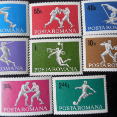 Serie timbre romanesti sport nestampilate Romania MNH
