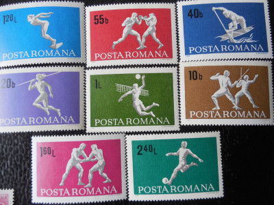 Serie timbre romanesti sport nestampilate Romania MNH foto