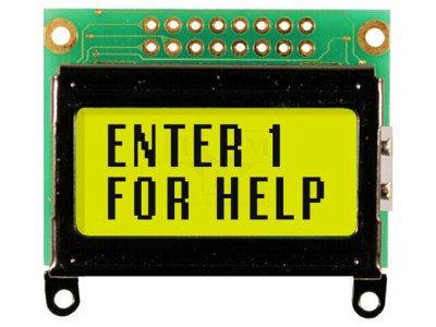 Afișaj LCD alfanumeric STN 8x2 gri 40x23,7x13,5mm foto