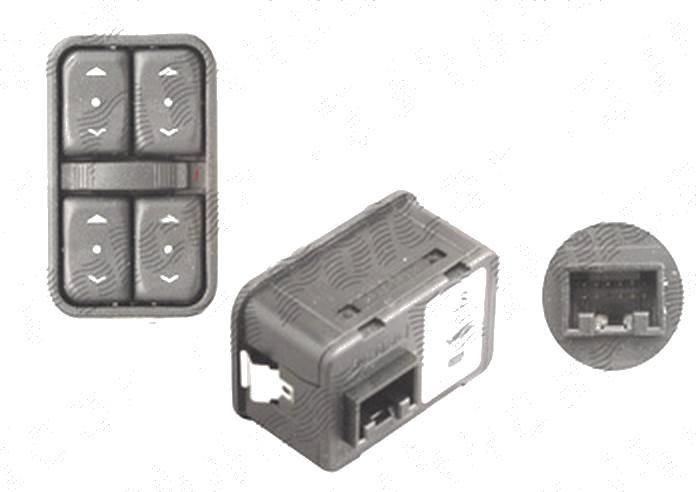 Buton, comutator macara usa Opel Astra G, 01.1998-08.2009; Zafira, 01.1999-05.2005, 4 butoane; 12 pini