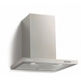 Hota decorativa Heinner, 190 W, 60 cm, 586.3 m3/h, 3 trepte viteza, Argintiu