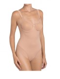 Cumpara ieftin Body Modelator Triumph True Shape Sensation Bej 80E Outlet Dama, Lenjerie Modelatoare, Efect Subtiere, Poliamida/Elastan