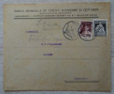 Plic circulat Banca Generală de Credit, Economie și Depuneri București - 1929