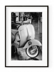 Tablou Vespa Blanche Aluminium Noir foto