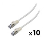 Cablu de rețea alb 3m - Patch cord F/UTP 6 litat 26AWG 10buc