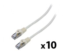 Cablu de rețea alb 3m - Patch cord F/UTP 6 litat 26AWG 10buc