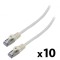 Cablu de rețea alb 3m - Patch cord F/UTP 6 litat 26AWG 10buc