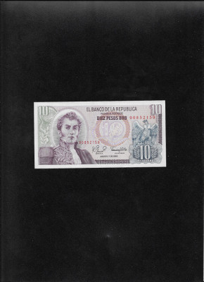 Columbia 10 pesos oro 1980 seria90852159 unc foto