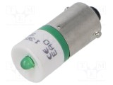 Lampă LED verde BA9S 130V AC 1 diodă EAO OptoHiT