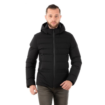 Geaca barbati slim neagra cu puf G034 foto