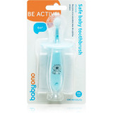 BabyOno Safe Baby Toothbrush perie de dinti pentru copii 6m+ Blue 1 buc