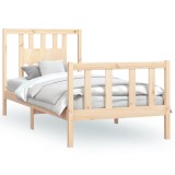 Cumpara ieftin Cadru de pat cu tablie, 90x200 cm, lemn masiv de pin