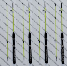 SET 4 Lansete pescuit la copca Hakuyo din fibra plina cu mufare metalica 1,20m