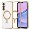 Husa MagSafe pentru Samsung Galaxy A15 5G A156 / A15 A155, Techsuit, Luxury Crystal, Aurie
