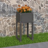 Cumpara ieftin Jardinieră, gri , 40x40x81 cm, lemn masiv de pin