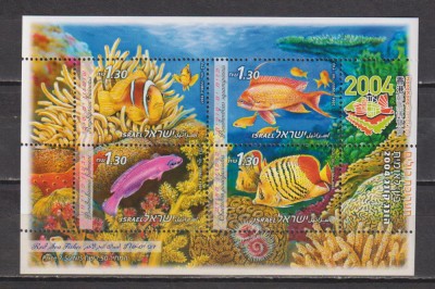 ISRAEL 2004 FAUNA MARINA MI. BLOCK 64 MNH foto