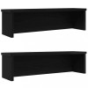 VidaXL Rafturi de bucătărie stivuibile 2 buc Negru 50x15x16 cm