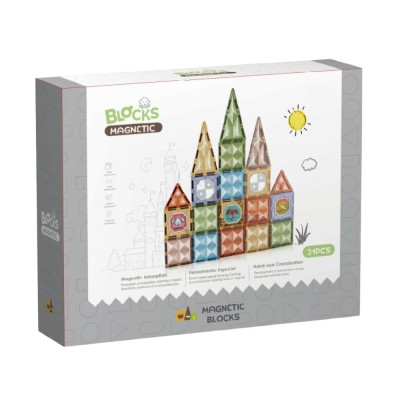 Joc magnetic Diamond - 31 piese (7.5 cm) PlayLearn Toys foto