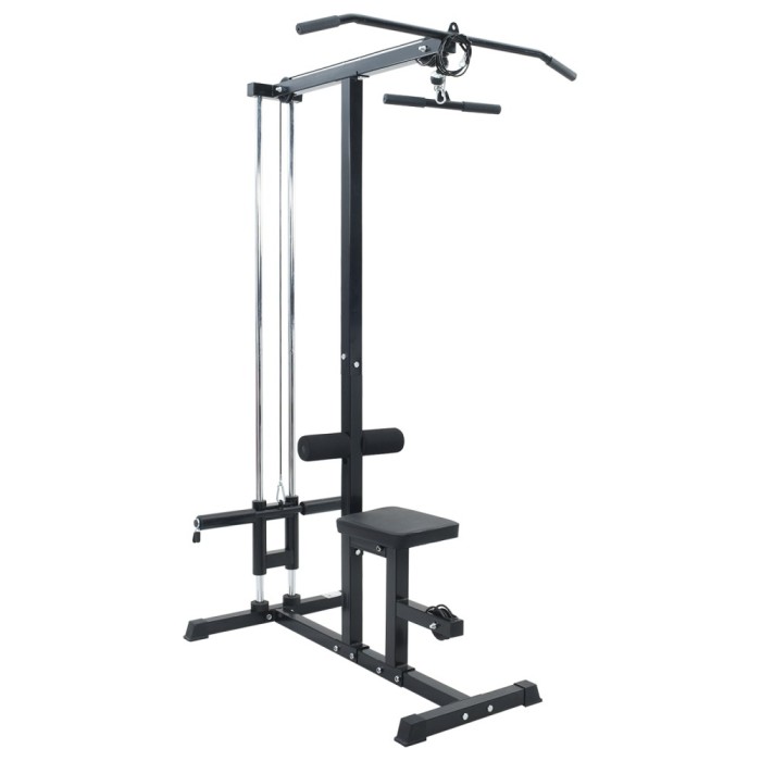 vidaXL Mașina de tras la piept cu scaun ajustabil 80 kg suportabil