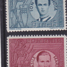 ROMANIA 1941 LP 142 III MOTA SI MARIN SERIE MNH