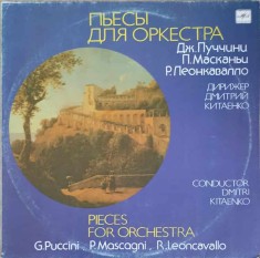 Disc vinil, LP. PIECES FOR ORCHESTRA-G. PUCCINI, P. MASCAGNI, R. LEONCAVALLO-220737