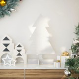 VidaXL Brad de Crăciun decorativ, alb, 60 cm, lemn de pin masiv
