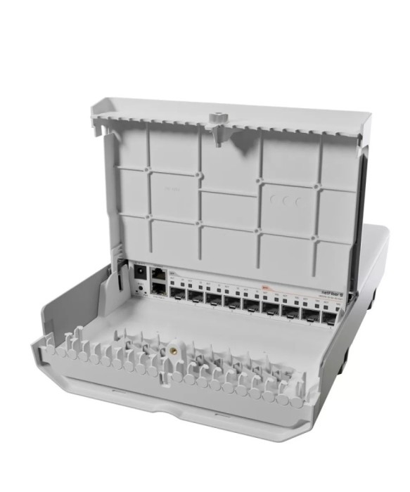Switch netFiber 9, 4 x SFP+ 10G, 5 x SFP 1G, 1 x Gigabit (PoE-In), outdoor - MikroTik CRS310-1G-5S-4S+OUT
