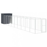 Cusca caine cu tarc antracit 165x1067x181 cm otel galvanizat GartenMobel Dekor, vidaXL