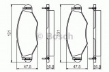 Set placute frana,frana disc PEUGEOT 206 SW (2E/K) (2002 - 2016) BOSCH 0 986 495 244