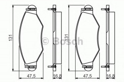 Set placute frana,frana disc PEUGEOT 206+ (T3E) (2009 - 2016) BOSCH 0 986 495 244 foto