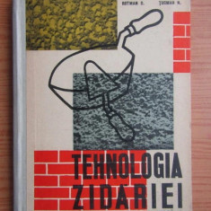 Tehnologia zidariei D. Rotman, N. Tucman 2 volume carte rara