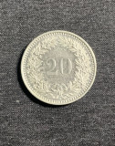 Moneda 20 rappen 1987 Elvetia, Europa
