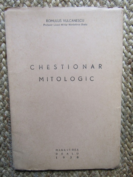 Romulus Vulcanescu - Chestionar mitologic 1938