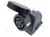 Conector alimentare AC, IEC 60309, IP67, 20A, {{Tensiune nominala}}, 5 pini, AMPHENOL - 2CMA101231R1000