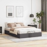 VidaXL Cadru pat otoman fără saltea gri 140x200 cm piele artificială