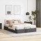 Gossi cadru pat otoman fara saltea gri 140x200 cm piele artificiala