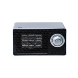 Aeroterma de birou, putere 1000W, 2 trepte de putere, protectie la supraincalzire, termostat regabil, negru/gri