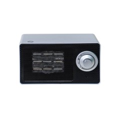 Aeroterma de birou, putere 1000W, 2 trepte de putere, protectie la supraincalzire, termostat regabil, negru/gri
