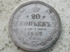 RUSIA-20 COPEICI 1902 (Argint)