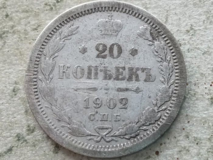 RUSIA-20 COPEICI 1902 (Argint)