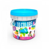 Set plastilina si accesorii pentru modelaj Lovin - 10 culori pentru baietei, Okto
