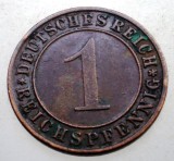 B.332 GERMANIA WEIMAR 1 REICHSPFENNIG 1936 D