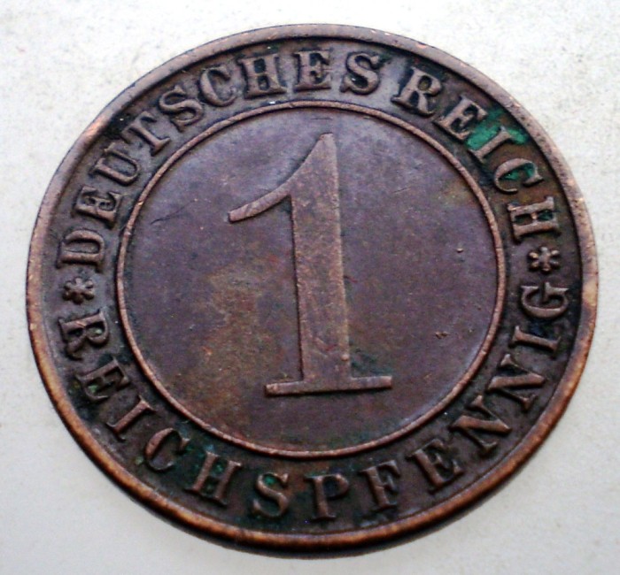 B.332 GERMANIA WEIMAR 1 REICHSPFENNIG 1936 D