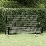 Poartă de fotbal de ricoșeu 2-&icirc;n-1, 202x104x120 cm, oțel