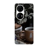 Husa compatibila cu Huawei Nova 8i model Time for coffee, Silicon, TPU, Viceversa, Transparent, Carcasa